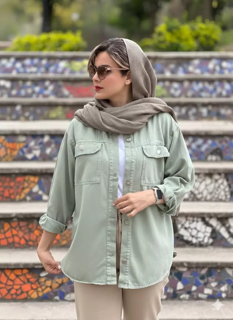 مانتو کتان لاولی ( دارای ایراد جزئی )